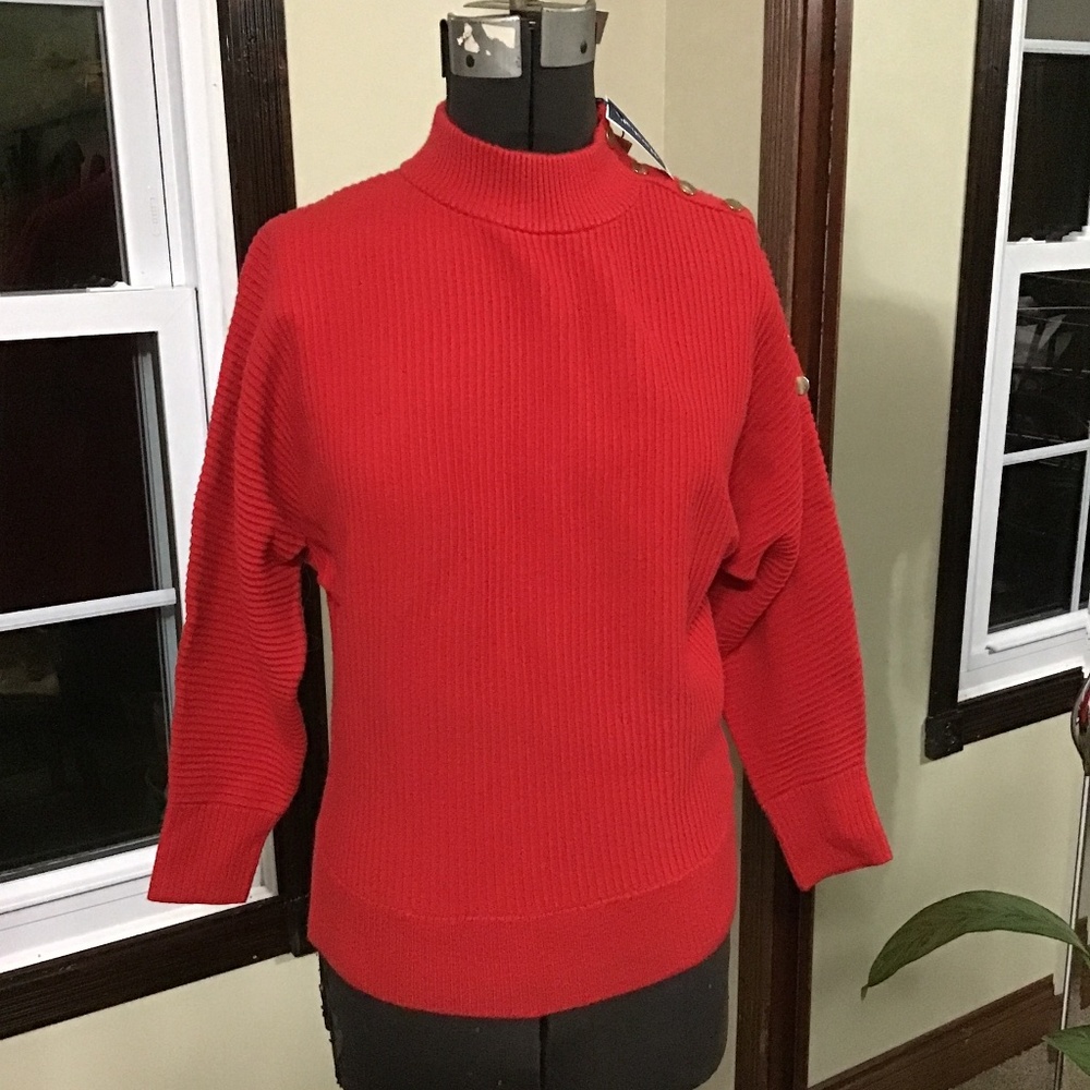 Red Knit Tahari Sweater